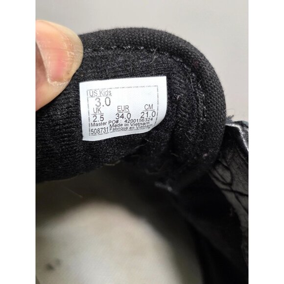 VANS Old Skool V Black Canvas & Suede Double Strap Sneakers Kids Size 3 Skateboa - Picture 9 of 9